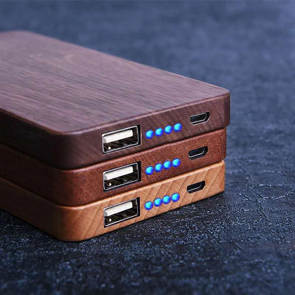 4000 mAh Wooden Power Bank