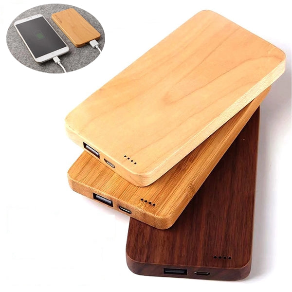 4000 mAh Wooden Power Bank