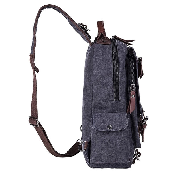 Lightweight Canvas Messenger Bag with Adjustable Strap