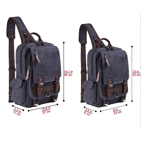 Lightweight Canvas Messenger Bag with Adjustable Strap