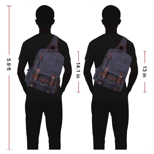 Lightweight Canvas Messenger Bag with Adjustable Strap
