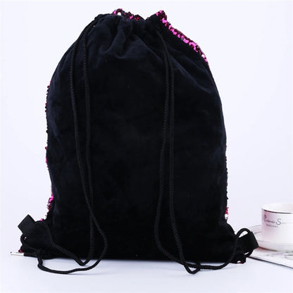 Custom Reversible Sequin Drawstring Party Backpack.