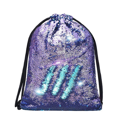 Mermaid Sequin Drawstring Backpack
