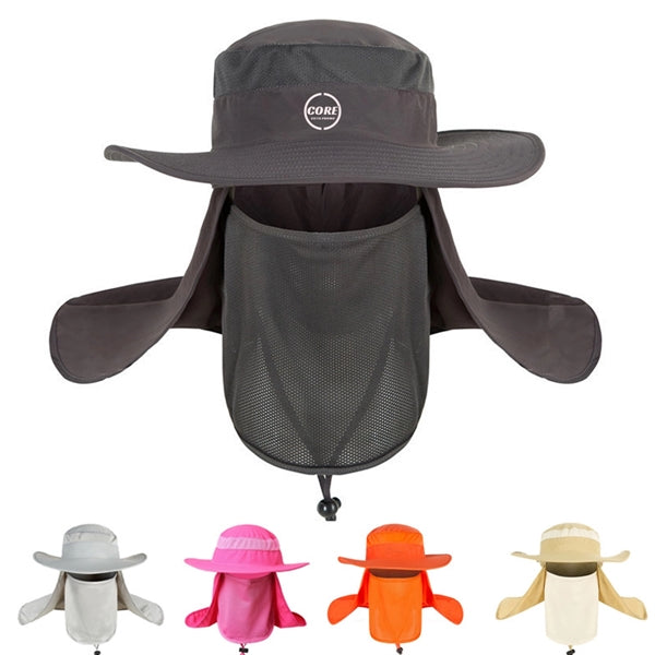 Face Cover Summer Neck Flap Bucket Hat