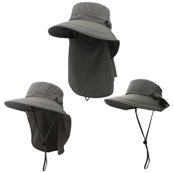 Face Cover Summer Neck Flap Bucket Hat