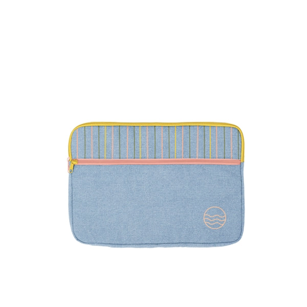ZIPPERED POCKET LAPTOP SLEEVES - CANVAS-DENIM