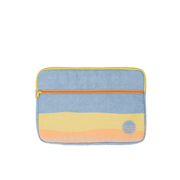 ZIPPERED POCKET LAPTOP SLEEVES - CANVAS-DENIM