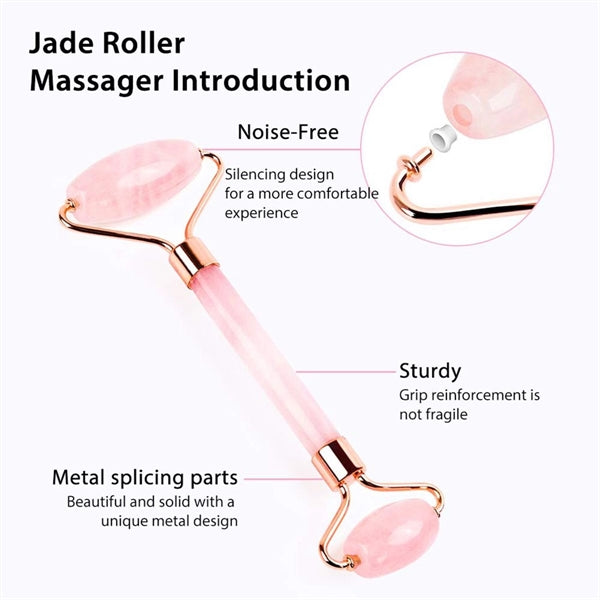 Rose Quartz Facial Jade Roller