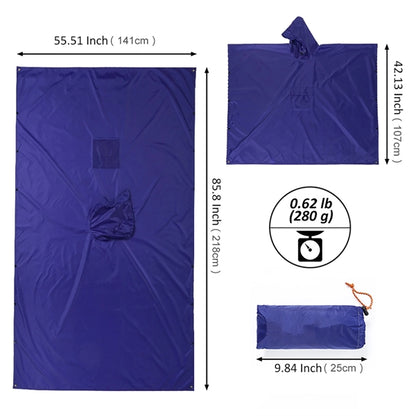 3 in 1 Outdoor Hooded Rain Ponchos/Mat/Tent Trap