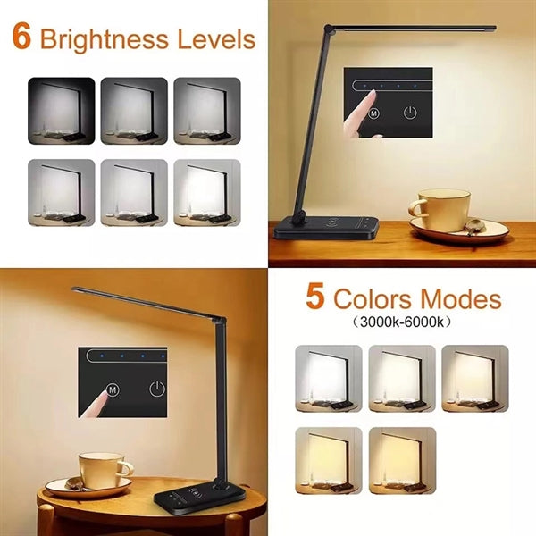 Foldable Multifunction table Lamp with Wireless Charging