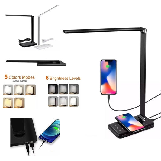 Foldable Multifunction table Lamp with Wireless Charging