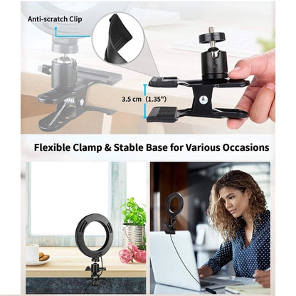 6 Inch Selfie Ring Light with Clamp