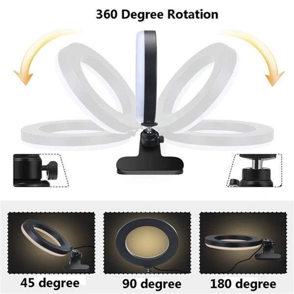 6 Inch Selfie Ring Light with Clamp