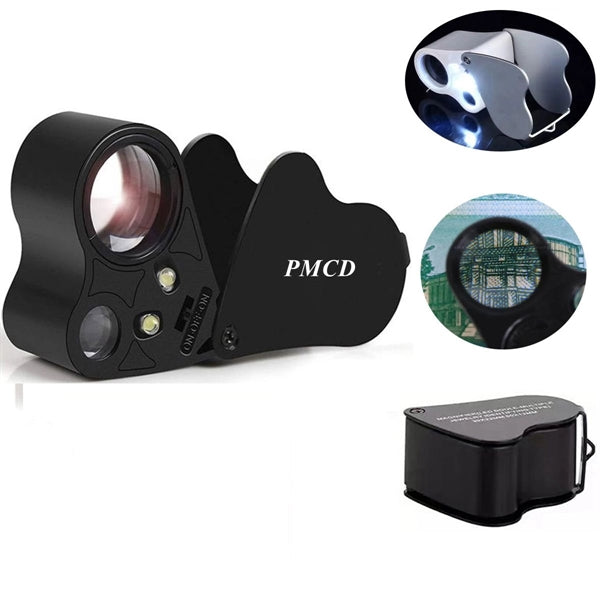 30X 60X Illuminated Jewelers Eye Loupe Magnifier