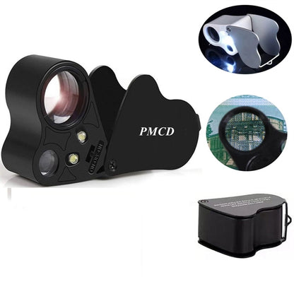 30X 60X Illuminated Jewelers Eye Loupe Magnifier