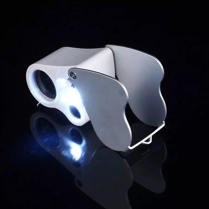 30X 60X Illuminated Jewelers Eye Loupe Magnifier