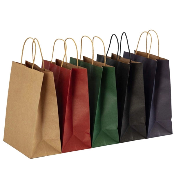 Color kraft paper bag with handles