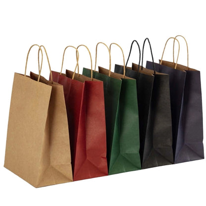 Color kraft paper bag with handles