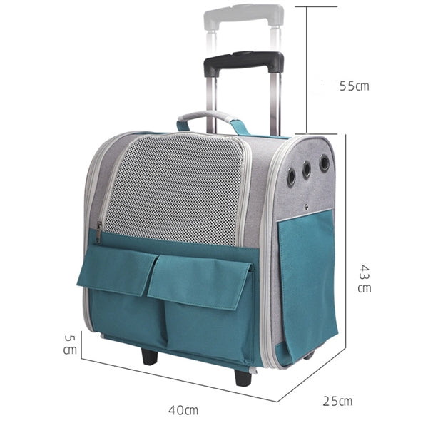 Pet Rolling Carrier with Wheels
