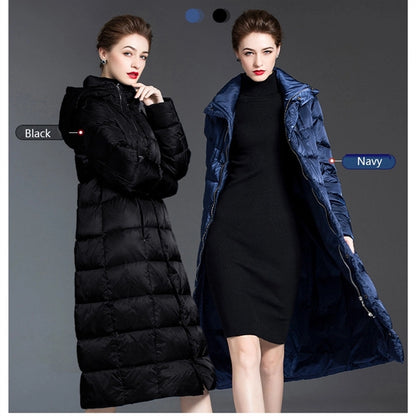 Women's Hooded Thickened Long Down Jacket