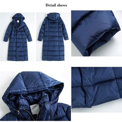Women's Hooded Thickened Long Down Jacket
