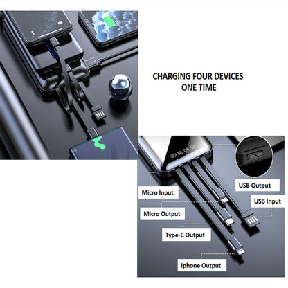 10000MAH Mini Power Bank Mirror Screen LED Display