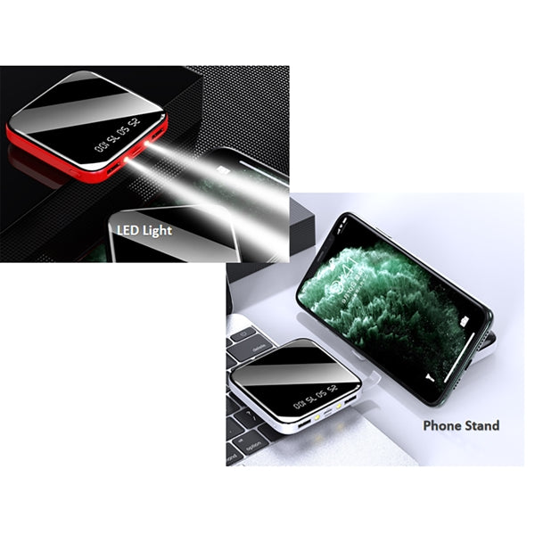 10000MAh Mini Power Bank with LED Light