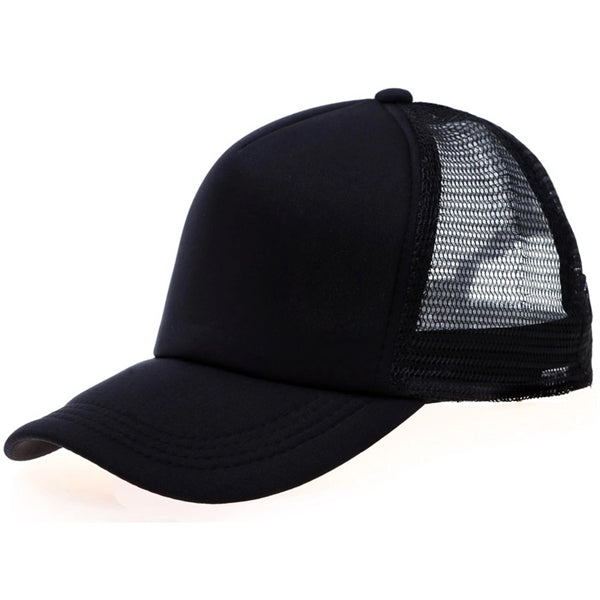 5 Panel Mesh Trucker Caps w/ Foam Crown & Plastic Snapback