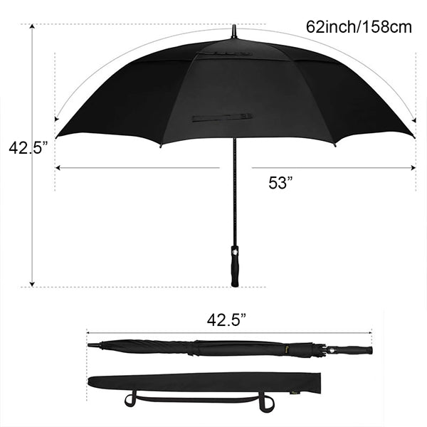 Large Windproof Automatic Open Golf Umbrella