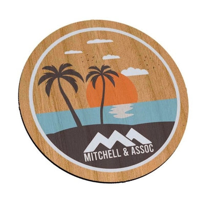 Laser Etched Maple Flexible Wood Magnets