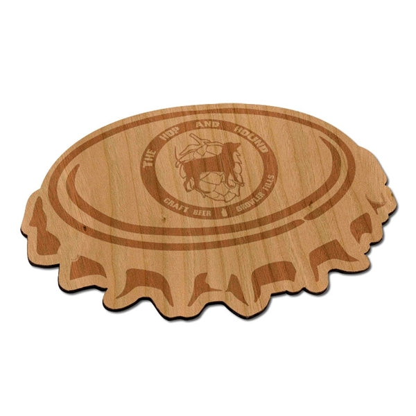 Laser Etched Maple Flexible Wood Magnets
