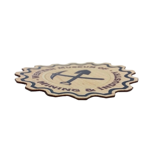 Laser Etched Cherry Wood Stickers