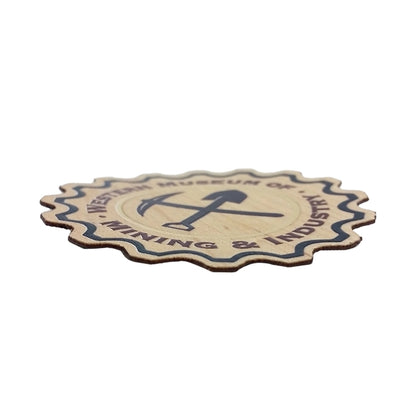 Laser Etched Maple Wood Stickers
