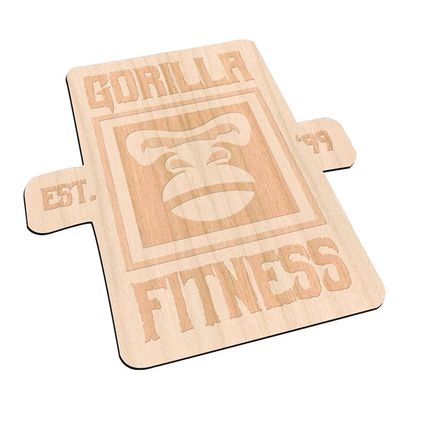 Laser Etched Cherry Wood Stickers