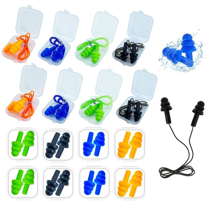 Noise Cancelling Soft Silicone Earplugs in Case