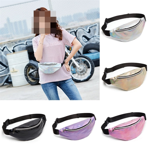 Hologram PU Leather Fanny Waist Pack