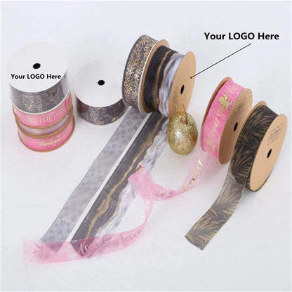 3CM By 100 Meters Bronzing Snow Gauze Ribbon  Gift Wrapping