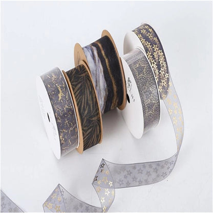 3CM By 100 Meters Bronzing Snow Gauze Ribbon  Gift Wrapping