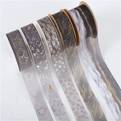 3CM By 100 Meters Bronzing Snow Gauze Ribbon  Gift Wrapping