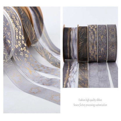 3CM By 100 Meters Bronzing Snow Gauze Ribbon  Gift Wrapping