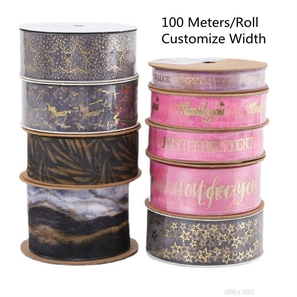 3CM By 100 Meters Bronzing Snow Gauze Ribbon  Gift Wrapping