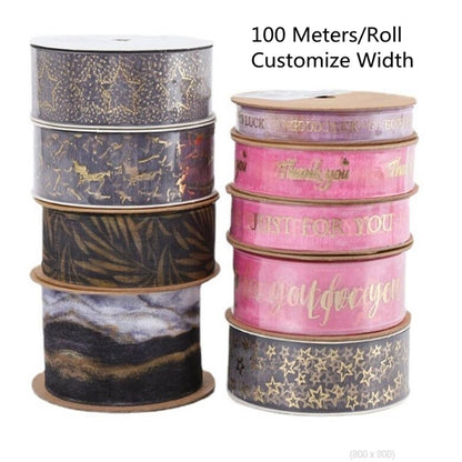 3CM By 100 Meters Bronzing Snow Gauze Ribbon  Gift Wrapping