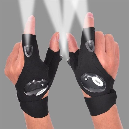 LED Finger Flashlight Gloves Tool