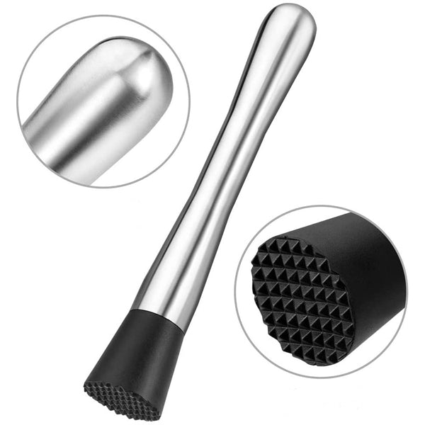 Stainless Steel Cocktail Muddler Mixing Spoon Set