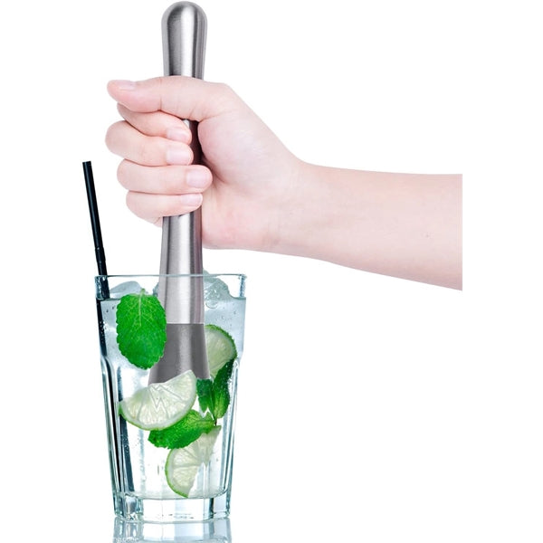 Stainless Steel Cocktail Muddler Mixing Spoon Set