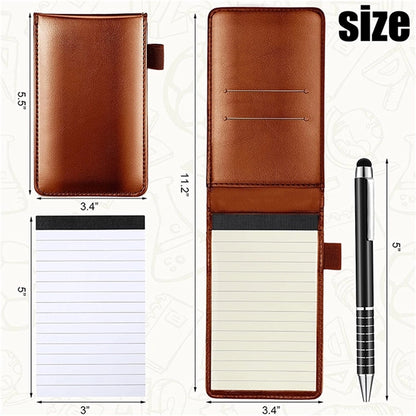 A7 Leather Pocket Notepad with pen