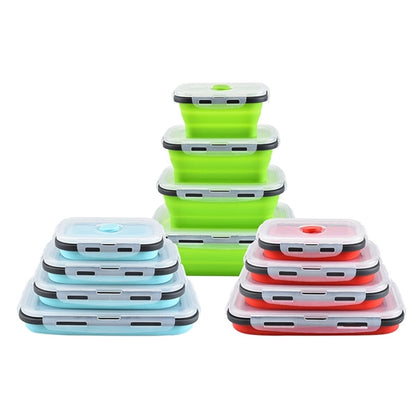 Square Silicone Collapsible Lunch Box