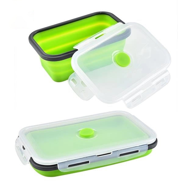 Square Silicone Collapsible Lunch Box
