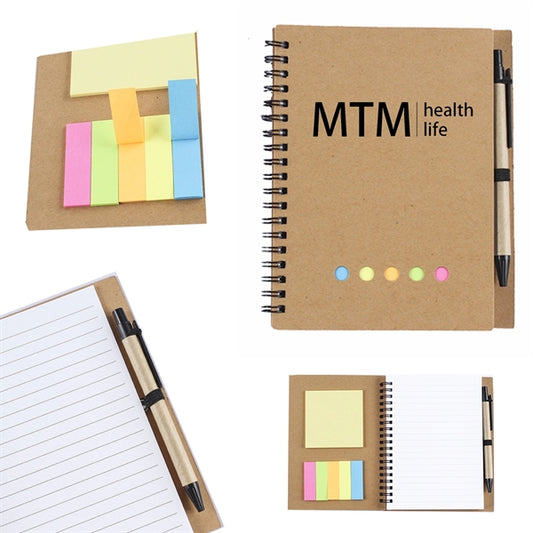Small Spiral Notebook With Sticky Notes And Flags