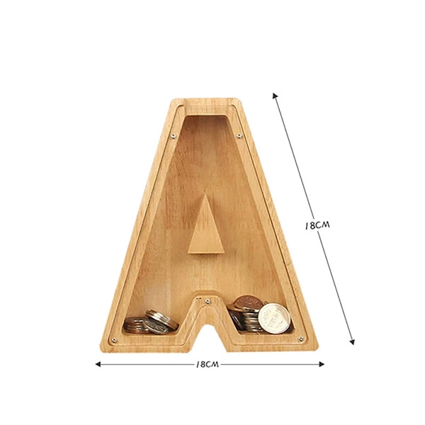 Wood piggy bank